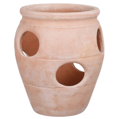 Mica aardbeien bloempot terracotta 31 cm | 6 stuks