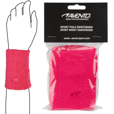 Avento sport pols zweetband roze set van 2 | 25 stuks