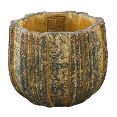Ptmd bloempot valerio m geel 16 cm | 8 stuks