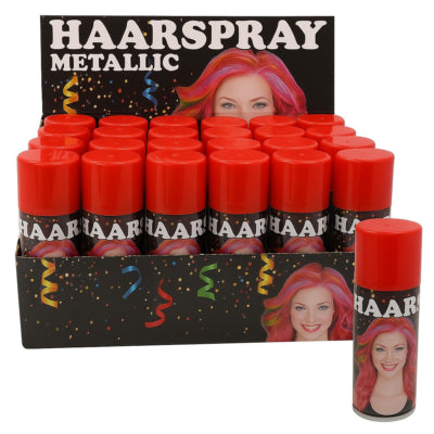 Haarverf spray rood feest carnaval grote spuitbus 250 ml | 24 stuks