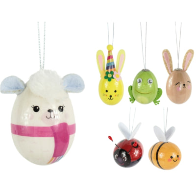 Hanger ei animal 5,5 cm 6 assorti | 42 stuks