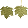 Hanger blad glitter olijfgroen 10,5 cm set van 2 | 48 stuks