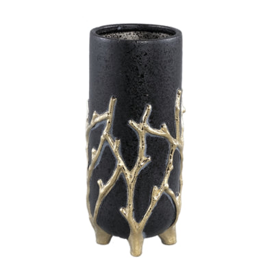 Ptmd bloempot quin hoog m zwart 30 cm | 6 stuks