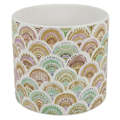 Bloempot multi color keramiek 13,5 cm | 6 stuks