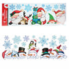 Raamstickers kerstman sneeuwpop 59,5 cm | 48 stuks