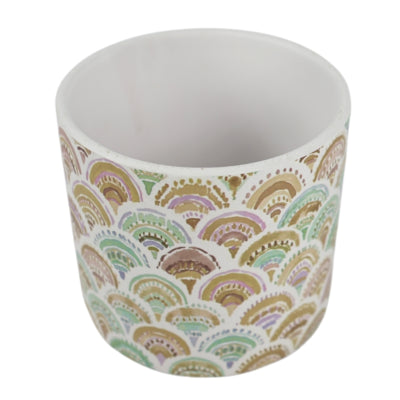 Bloempot multi color keramiek 13,5 cm | 6 stuks