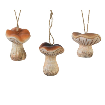 Hanger paddenstoel terracotta 8 cm 3 assorti | 24 stuks