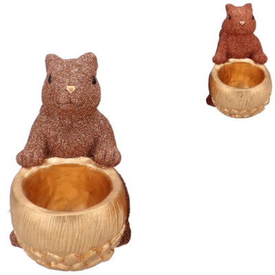 Daan kromhout schaal jingle eekhoorn zittend nude koperkleurig 17 cm 2 assorti | 6 stuks