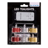 Out of the blue theelicht led glamour op batterij set van 6 | 12 stuks
