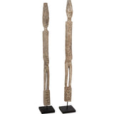 J-line figuur op voet kali albasia 120 cm 2 assorti | 2 stuks - afbeelding 1