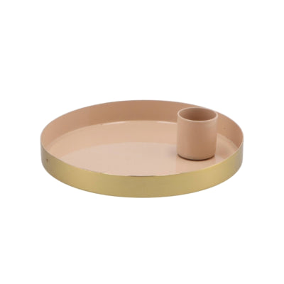 Daan kromhout kandelaar rond marrakech beige 12 cm | 8 stuks