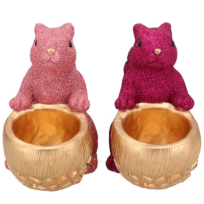 Daan kromhout schaal jingle eekhoorn zittend groen goudkleurig 17 cm 2 assorti | 6 stuks
