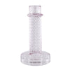 Housevitamin kandelaar twist glas roze 15 cm | 24 stuks