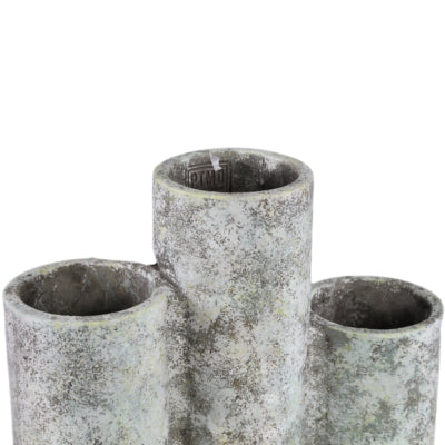 Ptmd vaas pipes wit groen 35 cm | 4 stuks