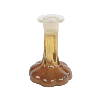 Kandelaar eline bruin crème glas 11 cm | 12 stuks