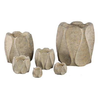 Ptmd bloempot waxy hoog bruin 20 cm | 8 stuks