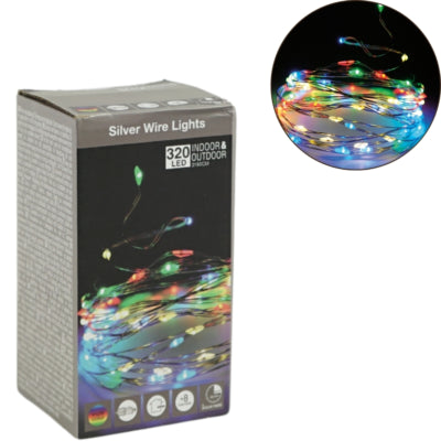 Lichtketting 320 led eu-stekker multi color 32 meter | 12 stuks