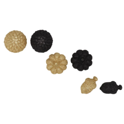 Daan kromhout beeld jingle goudkleurig zwart 6 cm 6 assorti | 24 stuks