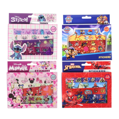 Disney licentie stickerbox 65 stickers 4 assorti | 24 stuks