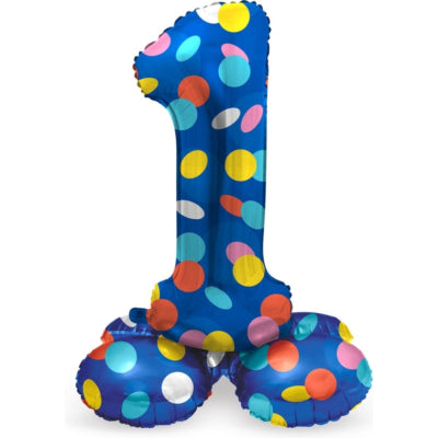 Folat folieballon staand 1 dots 41 cm | 20 stuks