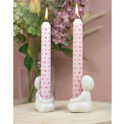 Kaarsenhouder hug wit 8 cm | 36 stuks