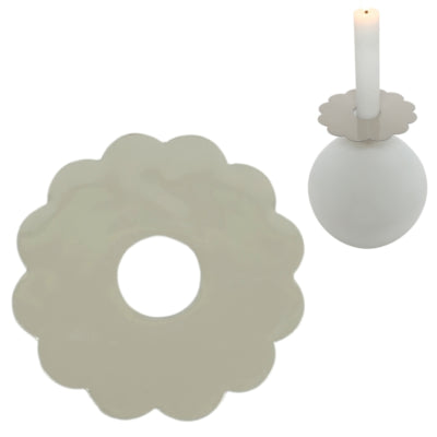Stjernsund kaarsenring loua bloem grijs glans 9,3 cm | 24 stuks