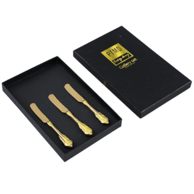 Ptmd thrust kaasmessen in giftbox goudkleurig set van 3 | 12 stuks