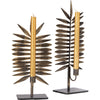 Woood kaarsenhouder 38 cm set van 2 | 6 stuks