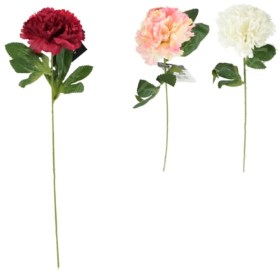 Kunstbloem anjer 50 cm 3 assorti | 24 stuks