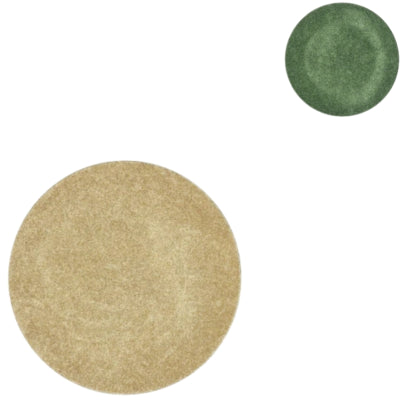 Decoratiebord melamine shine groen goudkleurig 18 cm 2 assorti | 36 stuks