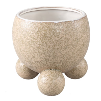 Ptmd bloempot malinda l creme 17 cm | 6 stuks