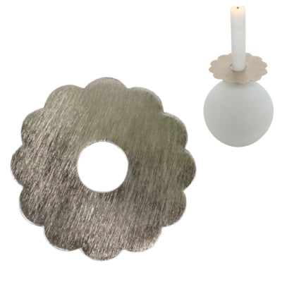 Stjernsund kaarsenring loua bloem zilverkleurig 9,3 cm | 24 stuks