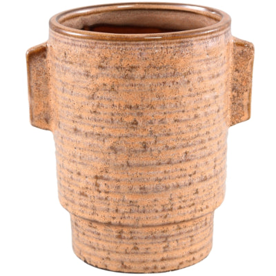Ptmd bloempot katelynn keramiek l oranje 19 cm | 4 stuks