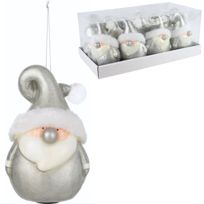 J-line kersthanger kerstman led op batterij 17 cm | 16 stuks