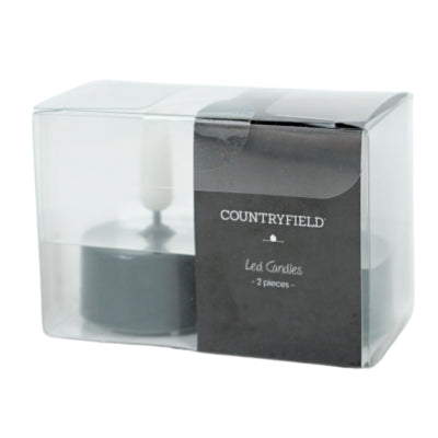 Countryfield led theelicht elegance vlameffect zwart 5 cm set van 2 | 24 stuks