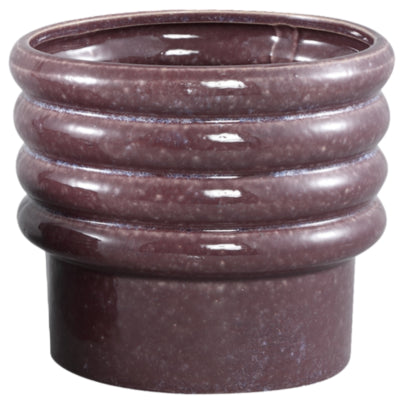 Ptmd bloempot melisa keramiek l paars 18 cm | 4 stuks