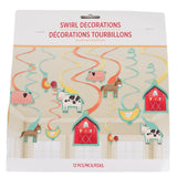 Amscan spiraal hanger barnyard 61 cm set van 12 | 20 stuks - afbeelding 2