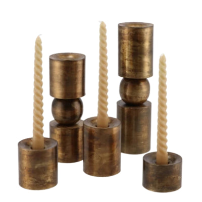 Daan kromhout kandelaar dobra goudkleurig 23 cm | 4 stuks