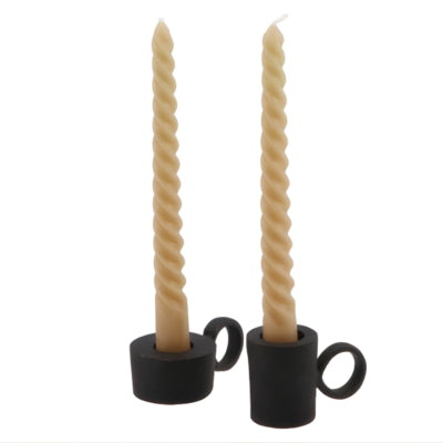Daan kromhout kandelaar dobra metaal zwart 9 cm | 24 stuks