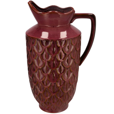 Daan kromhout vaas boa met handvat rood 45 cm | 2 stuks