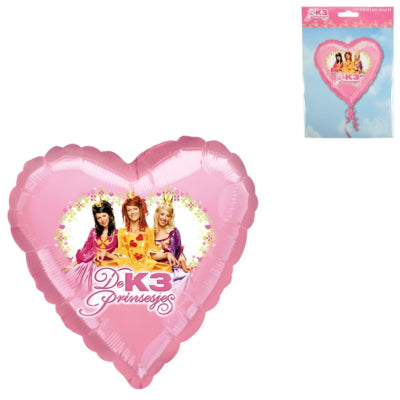 Folat folieballon k3 originals hart roze 45 cm | 25 stuks