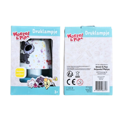 Woezel pip push lamp op batterij 12 cm | 12 stuks