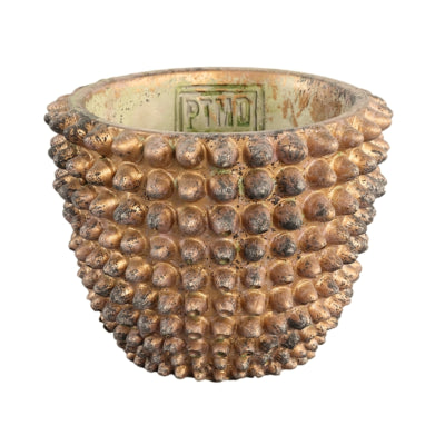 Ptmd bloempot vikka goudkleurig 12 cm | 12 stuks