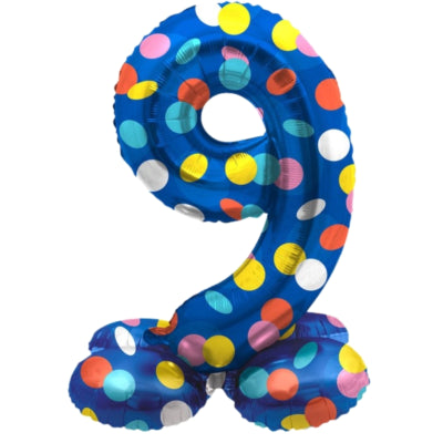 Folat folieballon staand 9 dots 41 cm | 20 stuks
