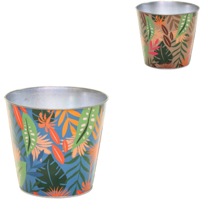 Bloempot bob jungle m 13 cm 2 assorti | 24 stuks