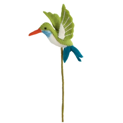 Decoratie kolibrie vilt 37 cm | 12 stuks