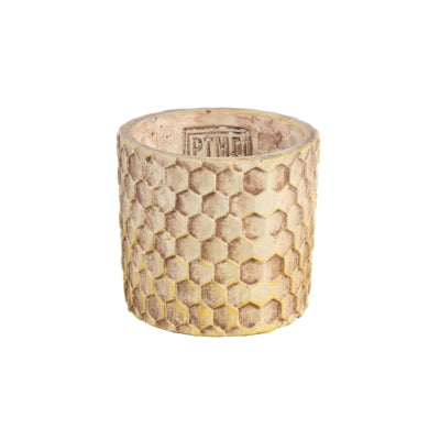 Ptmd bloempot settlers honeycomb crème xs 9 cm | 24 stuks
