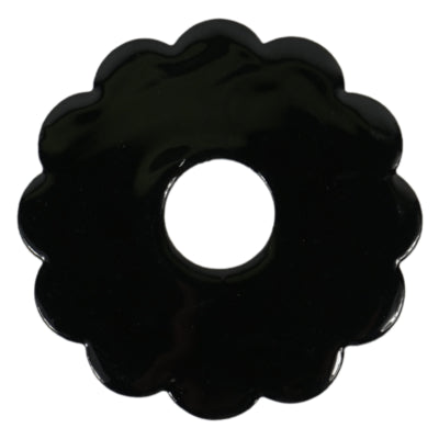 Stjernsund kaarsenring loua bloem zwart glans 9,3 cm | 24 stuks