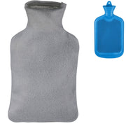 Relaxdays warmwater kruik met hoes blauw grijs 1,5 l | 12 stuks - afbeelding 1