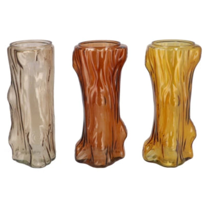 Daan kromhout vaas tree bruin 26 cm 3 assorti | 12 stuks